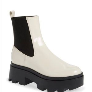 Iris Lug Chelsea Boot in ivory